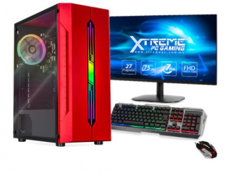 Computadora Gamer Xtreme PC Gaming CM-05366, Intel Core i9-10900 2.80GHz, 16GB, 1TB + 480GB SSD, Adaptador Wi-Fi, Windows 10 Prueba, Rojo  ― Incluye Monitor de 27”, Teclado y Mouse 
