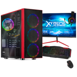 Computadora Gamer Xtreme PC Gaming CM-50099, AMD Ryzen 3 4100 3.80GHz, 16GB, 500GB SSD, AMD Radeon RX 6500 XT, Adaptador Wi-Fi, Windows 10 Prueba ― incluye Monitor de 23.8