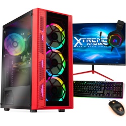 Computadora Gamer Xtreme PC Gaming CM-05340, AMD Ryzen 5 3500 3.60GHz, 16GB, 480GB SSD, WiFi, Radeon RX 570, Windows 10 Prueba — incluye Monitor de 23.6