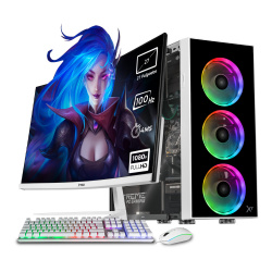 Computadora Xtreme PC Gaming CM-05466, AMD Ryzen 5 5600GT, 16GB, 2TB + 250GB SSD, Wi-Fi, Windows 10 Prueba + Teclado/Mouse/Monitor de 27