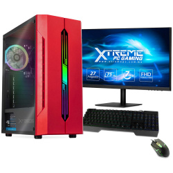 Computadora Gamer Xtreme PC Gaming CM-05360, AMD Ryzen 5 5600G 3.90GHz, 16GB, 480GB SSD, Windows 10 Prueba ― Incluye Monitor de 27