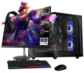 Computadora Gamer Xtreme PC Gaming CM-05553, AMD Ryzen 7 5700, NVIDIA GeForce RTX 5060, 32GB, 1TB SSD, Wi-Fi, Windows 10 Prueba + Teclado/Mouse/Monitor de 23.8
