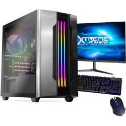 Computadora Gamer Xtreme PC Gaming CM-50139, AMD Ryzen 5 4650G 3.70GHz, 16GB, 3TB + 120GB SSD, Radeon R7 Renoir, Windows 10 Prueba — incluye Monitor de 24.5