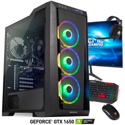 Computadora Gamer Xtreme PC Gaming CM-54115, AMD Ryzen 3 3100 3.60GHz, 16GB, 480GB SSD, NVIDIA GeForce GTX 1650, FreeDOS - incluye Monitor, Teclado y Mouse 