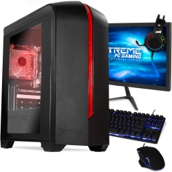 Computadora Gamer Xtreme PC Gaming CM-02801, AMD Athlon 3000G 3.50GHz, 8GB, 240GB SSD, Radeon Vega 3, FreeDOS ― Incluye Monitor, Teclado y Mouse 