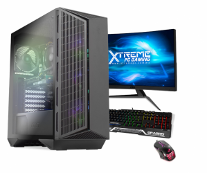 Computadora Gamer Xtreme PC Gaming CM-50134, AMD Ryzen 5 5600X 3.70GHz, 16GB, 3TB + 256GB SSD, NVIDIA GeForce RTX 3060, Windows 10 Prueba — incluye Monitor de 27