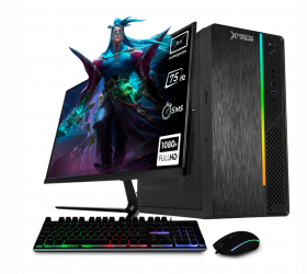 Computadora Xtreme PC Gaming CM-05757, AMD Athlon 3000G, 16GB, 500GB SSD, Wi-Fi, Windows 10 Prueba + Teclado/Mouse/Monitor de 21.5