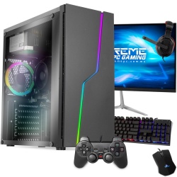 Computadora Gamer Xtreme PC Gaming CM-00389, AMD Ryzen 3 2200G 3.50GHz, 8GB, 240GB SSD, FreeDOS — Incluye Monitor 21.5
