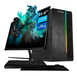 Computadora Xtreme PC Gaming XTPCI316GBHD730MUB, Intel Core i3-12100, 16GB, 1TB SSD, Wi-Fi, sin Sistema Operativo + Teclado/Mouse/Monitor de 23.8