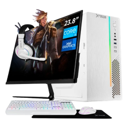 Computadora Xtreme PC Gaming XTPCI316GBHD730MUW, Intel Core i3-12100, 16GB, 1TB SSD, Wi-Fi, sin Sistema Operativo + Teclado/Mouse/Monitor de 23.8