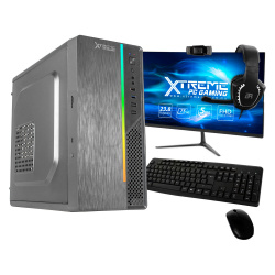 Computadora Gamer Xtreme PC Gaming CM-99957, Intel Core i5-11400 2.60GHz, 16GB, 500GB SSD, Wi-Fi, Windows 10 Prueba, Gris ― incluye Monitor de 23.8
