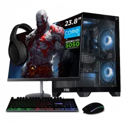Computadora Gamer Xtreme PC Gaming CM-05862, Intel Core i5-12400F, NVIDIA GeForce RTX 5050, 32GB, 1TB SSD, Wi-Fi, Windows 11 Prueba + Teclado/Mouse/Monitor de 23.8