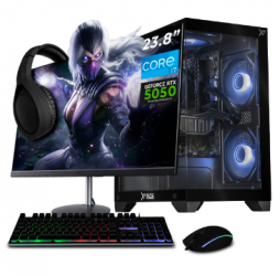 Computadora Gamer Xtreme PC Gaming CM-05858, Intel Core i7-12700F, NVIDIA GeForce RTX 5050, 32GB, 1TB SSD, Wi-Fi, Windows 11 Prueba + Teclado/Mouse/Monitor de 23.8