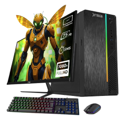 Computadora Xtreme PC Gaming Ultron Black, AMD Ryzen 3 3200G, 16GB, 500GB SSD, Wi-Fi, Windows 10 Prueba + Teclado/Mouse/Monitor de 23.8