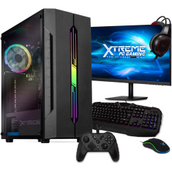 Computadora Gamer Xtreme PC Gaming CM-91020, AMD Ryzen 3 PRO 4350G 3.80GHz, 8GB, 240GB SSD, Adaptador Wi-Fi, Windows 10 Prueba ― Incluye Monitor de 23.8
