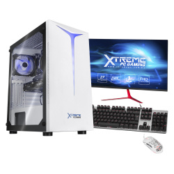 Computadora Gamer Xtreme PC Gaming CM-05406, AMD Ryzen 5 5600X 3.70GHz, 16GB, 2TB + 500GB SSD, Wi-Fi, NVIDIA GeForce RTX 3060, Windows 10 Prueba, Blanco ― incluye Monitor de 27