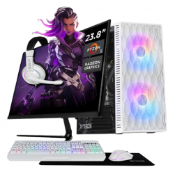 Computadora Xtreme PC Gaming XTPCR516GBVEGA11MFW, AMD Ryzen 5 3400G, 16GB, 1TB SSD, Wi-Fi, Windows 10 Prueba + Teclado/Mouse/Monitor de 23.8