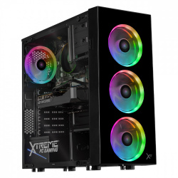 Computadora Gamer Xtreme PC Gaming CM-05493, AMD Ryzen 5 5500, NVIDIA GeForce RTX 5060, 32GB, 1TB SSD, Wi-Fi, Windows 10 Prueba ― tiene un golpe en una de las esquinas superiores 