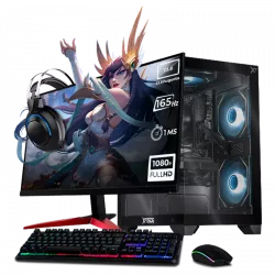 Computadora Gamer Xtreme PC Gaming CM-05829, AMD Ryzen 5 5500, AMD Radeon RX 6600, 32GB, 1TB SSD, Wi-Fi, Windows 10 Prueba + Teclado/Mouse/Monitor de 23.8