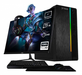 Computadora Xtreme PC Gaming XTPCR532GBVEGA7MUB, AMD Ryzen 5 5600GT, 32GB, 1TB SSD, Wi-Fi, Windows 10 Prueba + Teclado/Mouse/Monitor de 27