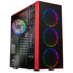 Computadora Gamer Xtreme PC Gaming CM-91022, AMD Ryzen 7 PRO 4750G 3.60GHz, 16GB, 3TB + 120GB SSD, Wi-Fi, Windows 10 Prueba, Rojo ― Gabinete dañado, ensamble funcional. 