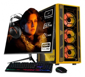 Computadora Gamer Xtreme PC Gaming CM-05835, AMD Ryzen 7 5700, NVIDIA GeForce RTX 5060, 32GB, 1TB SSD, Wi-Fi, Windows 10 Prueba + Teclado/Mouse/Monitor de 27