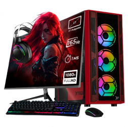 Computadora Gamer Xtreme PC Gaming XTPCR732GB5060MKR, AMD Ryzen 7 5700, NVIDIA GeForce RTX 5060, 32GB, 1TB SSD, Wi-Fi, Windows 10 Prueba + Teclado/Mouse/Monitor de 27
