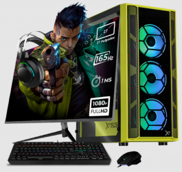 Computadora Gamer Xtreme PC Gaming CM-05828, AMD Ryzen 7 5700, AMD Radeon RX 6600, 32GB, 1TB SSD, Wi-Fi, Windows 10 Prueba + Teclado/Mouse/Monitor de 27