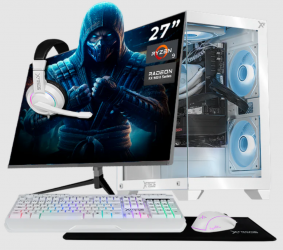 Computadora Gamer Xtreme PC Gaming CM-05855, AMD Ryzen 9 7900X, AMD Radeon RX 9060 XT, 32GB, 1TB SSD, Wi-Fi, Windows 11 Prueba + Teclado/Mouse/Monitor de 27