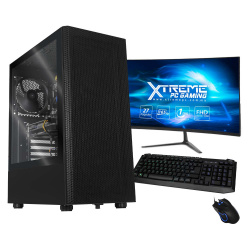 Computadora Gamer Xtreme PC Gaming CM-60409, Intel Core i5-10400F 2.90GHz, 16GB, 500GB SSD, Wi-Fi, NVIDIA GeForce GTX 1650, Windows 10 Prueba Negro ― incluye Monitor de 27