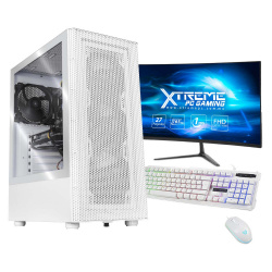 Computadora Gamer Xtreme PC Gaming CM-60410, Intel Core i5-10400F 2.90GHz, 16GB, 500GB SSD, Wi-Fi, NVIDIA GeForce GTX 1650, Windows 10 Prueba Blanco ― incluye Monitor de 27