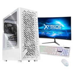 Computadora Gamer Xtreme PC Gaming CM-60412, Intel Core i5-10400F, 16GB, 500GB SSD, Wi-Fi, NVIDIA GeForce GTX 1650, Windows 10 Prueba, Blanco ― incluye Monitor de 27