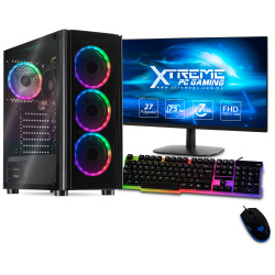 Computadora Gamer Xtreme PC Gaming CM-07361, AMD Ryzen 5 5600G 3.90GHz, 16GB, 3TB + 240GB SSD, WiFi, Windows 10 Prueba ― Incluye Monitor de 27