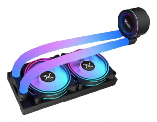 Xzeal AR240 Enfriamiento Líquido para CPU, 2x 120mm, hasta 1800RPM, Negro 