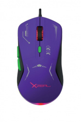 Mouse Gamer XZEAL Óptico XZ-401, Alámbrico, USB-A, 7200DPI, Morado 