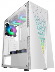 Gabinete Yaguaret CRONOS con Ventana LED RGB, ATX/ITX/Micro ATX, USB 2.0/3.0, sin Fuente, Blanco 