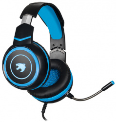 Yaguaret Audífonos Gamer Quimera, Alámbrico, 2 Metros, 3.5mm/UBS, Negro/Azul 