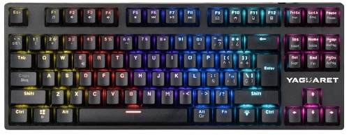 Teclado Gamer Yaguaret Punisher RGB, Teclado Mecánico, Blue Switch, Alámbrico, Negro (Español) 