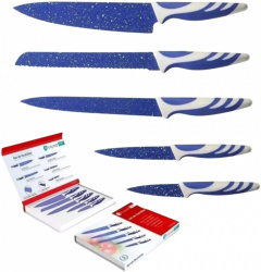 Yajad Juego de Cuchillos, 5 Piezas, Azul 