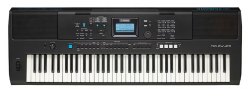 Yamaha Teclado Portátil PSR-EW425, 76 Teclas, 3.5mm, Negro 