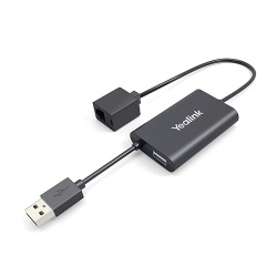 Yealink Adaptador USB Hembra - RJ11 Macho, Negro 