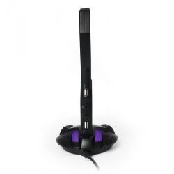 Yeyian Base para Audífonos Overpower RGB, 2x USB, 3.5mm, Negro 