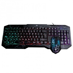 Kit de Teclado y Mouse Yeyian Phoenix 1001, Alámbrico, USB, Negro (Español) 