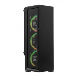 Gabinete Yeyian Ventle Master, Midi-Tower, ATX/Micro-ATX, USB 2.0/3.0, sin Fuente, 3 Ventiladores Instalados, Negro 