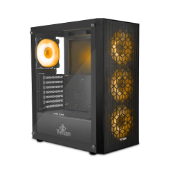 Gabinete Yeyian Dragoon, Midi-Tower, ATX/Micro-ATX/Mini-ITX, USB 2.0/3.0, sin Fuente, 4 Ventiladores Instalados, Negro  