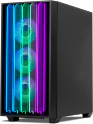 Gabinete Yeyian Mirage x, Midi-Tower, ATX/Micro-ATX/Mini-ITX, USB 3.0, sin Fuente, sin Ventiladores Instalados, Negro 