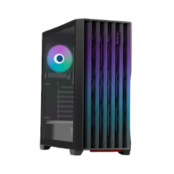 Gabinete Yeyian Phoenix, Midi-Tower, ATX/Micro-ATX/Mini-ITX, USB 3.0, sin Fuente, 4 Ventiladores Instalados, Negro 