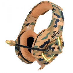 Yeyian Audífonos Gamer Force S3000 para Xbox One/PS5/PS4/PC, Alámbrico, 2.2 Metros, 3.5mm, Camuflaje 