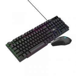 Kit Gamer de Teclado y Mouse Yeyian Phoenix 2000 RGB, Alámbrico, USB, Negro (Español) 