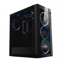 Gabinete Yeyian Blade 2100 con Ventana LED Azul, Midi-Tower, ATX/Micro-ATX, USB 2.0/3.1, sin Fuente, Negro ― Reparado, producto funcional. 